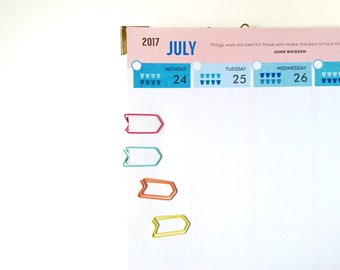 Colorful Page Flags Arrow Paper Clip Bookmark for your Planner • Pack of 4