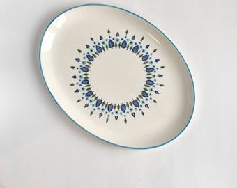 Mid Century Marcrest Swiss Alpine Oval Serving Platter, Vintage Swiss Alpine Chalet by Marcrest Serving Dish