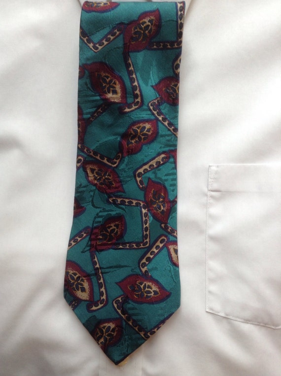 Extra Long Silk Necktie by Adolfo / Designer XL Silk Man Tie