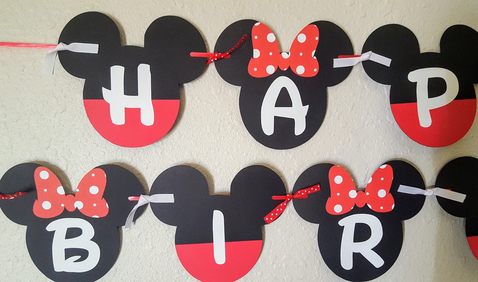 Mickey and Minnie Birthday Banner Mickey and Minnie Banner