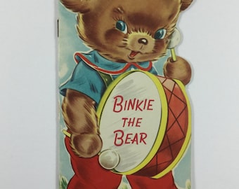 Binkie the Bear Vintage 1949 Children's Rand McNally Elf Book