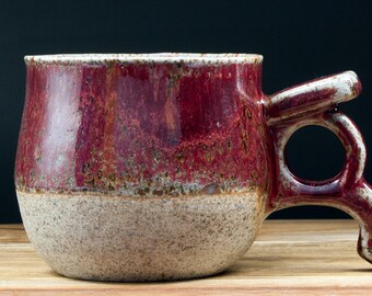 Viking mug, 300 mL/10 fl oz. Handmade to order. Stone-like clay & glazed finish. Personalization available. Coffee cup. Tea cup. Pottery mug
