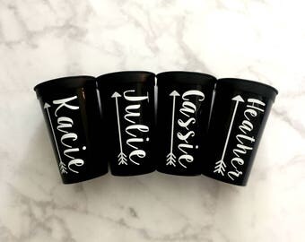 Personalized Bridesmaids Stadium Cups, Bachelorette Party Cups