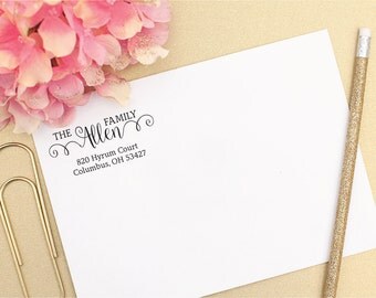 CUSTOM ADDRESS STAMP - Self Inking Return Address Stamp, Personalized Address Stamp Custom Stamp Address Invitation & Wedding address Stamp