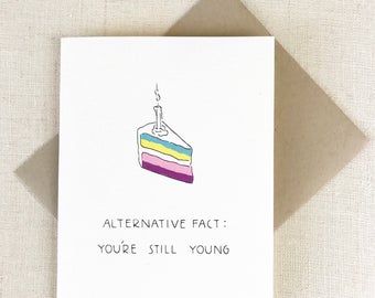 Funny Birthday Card, Best Friend Birthday Card, Boyfriend Birthday Card, Trump Birthday Card, Card for Him, ALTERNATIVE FACTS