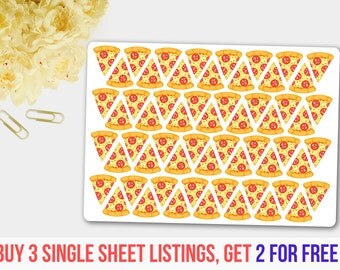 Food Stickers, Pizza Stickers, Pizza Planner Stickers,ECLP