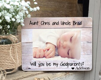 SUMMER SALE Will you be my Godmother frame Will you be my Godparent Frame Personalized Picture Frame