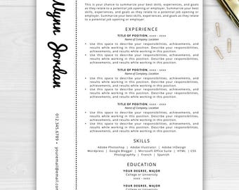 Creative Resume Template | Resume for Word & Pages | Resume Template Instant Download | CV Template | Resume Template Pages | Resume Word
