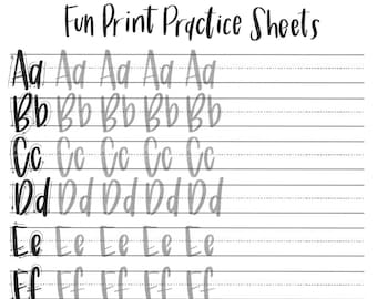 Featured image of post Printable Hand Lettering Alphabet Practice Sheets