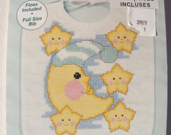 Janlynn Neat and Nifty Moon and Stars Bib Kit