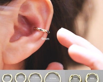 14K gold cartilage hoop earring/Earring/Cartilage hoop/Helix piercing/cartilage earring/Conch piecing/Rook piercing/Snug piercing/Daith
