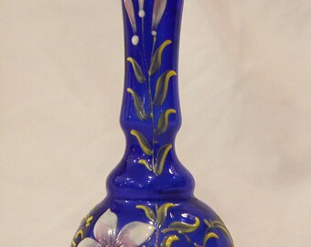 Cobalt Enamel Bud Vase