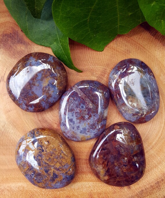 Pietersite flat polished stones // worry stone // Beautiful