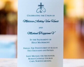 Catholic Wedding Program Template, Wedding Program Booklet, Printable Wedding Programs, Instant Download, Editable Template, DIY