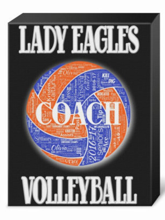 Personalized Sports Volleyball Word / Text Wall Decor Print