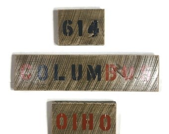 wood state sign, ohio sign, ohio state wood sign, block letters, city signs, custom state wood signs, ohio décor, state artwork, city art