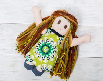 Girl Waldorf Doll, Natural Fiber Doll, Waldorf girl doll, Plush Doll, Waldorf Toddler, Steiner Doll, Natural Toys, Montessori, Waldorf doll