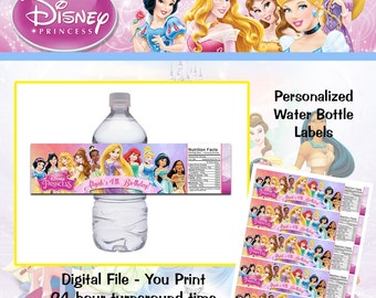 Items similar to Snow White Water Bottle Labels Printable on Etsy