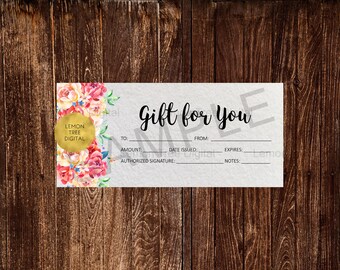 Printable Gift Certificate LipSense SeneGence Gift Card