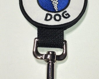 Service Dog Round Patch Collar Leash Slide - Disability - patch FREE Shipping