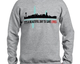 Grey's Anatomy sweatshirt, Greys Anatomy quote It's a beautiful day to save lives MXS-10271
