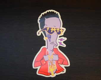 Grey Beatles, sticker 4" x 2.2" glossy vinyl Mady G Gucci Mane Rae Sremmurd American Dad meyaaaa!