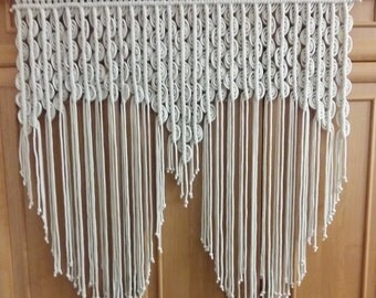 Curtain Hanging macrame curtain | etsy Curtain Hanging macrame curtain | etsy