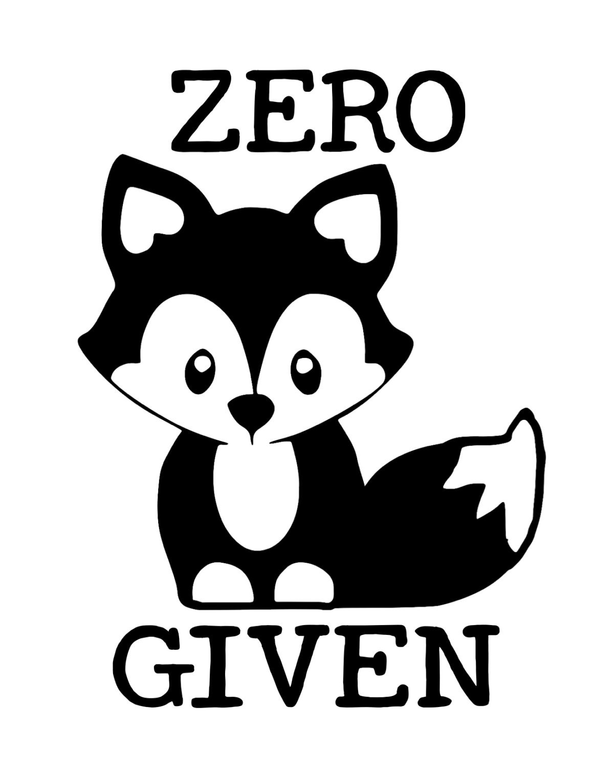 Zero Fox Given SVG Digital Download File