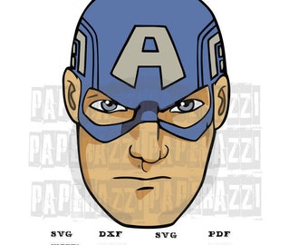 Captain America SVG DxF electronic cutting files for Cricut Design Space - Silhouette Studio - MTC - SCAL