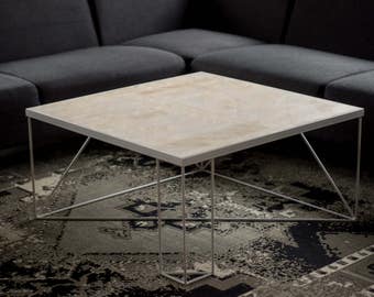 Coffee table, white coffee table, modern coffee table, Oak coffee table, square coffee table