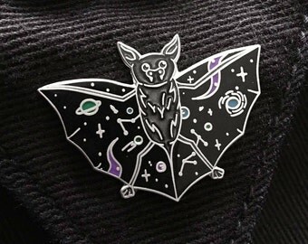Nebula Night Bat Enamel Pin
