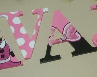 minnie mouse letters etsy