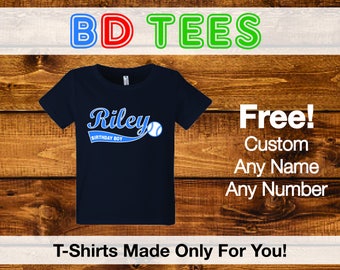 Personalized baseball birthday shirt, boys baseball shirt