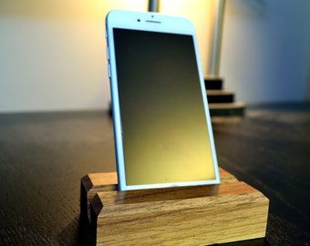 Wooden iPhone stand