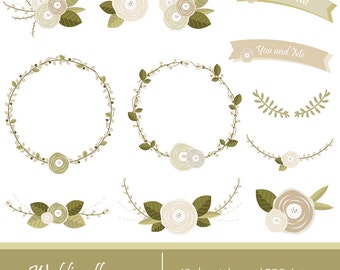 Wedding flowers, flower wreaths.