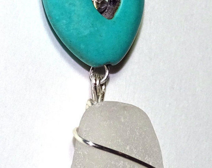 Turquoise pendant- Love necklace - Gifts for wife - Anniversary - love