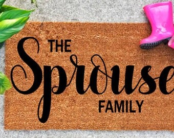 Personalized Doormat, Custom Doormat, Custom Rug, Personalized Rug, Last Name Doormat, Newlywed Doormat, Housewarming Gift, Custom Home