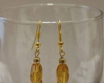 Yellow and gold earrings