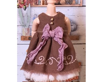 Tiny BJD 1/12 Doll Dress Obitsu11 Pukipuki iMda Timp Lati White