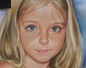 Custom Portrait from Photo Portrait Painting Drawing Original handmade gift / present