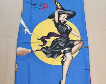 Fabric remnant - bewitched pin-ups - alexander henry
