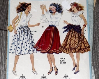 Pattern VINTAGE "BURDA" 7869, pattern skirt, vintage for women, size 10-18,new uncut, vintage knitted pattern, vintage baby's,vintage skirt,
