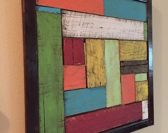 Custom Painted Abstract Pallet Art