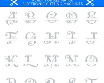 Split Monogram Svg Split Monogram Font Svg Split Letter Font Svg Split Letter Monogram Font Svg Silhouette Cricut Svg Dxf Jpg Png Eps Ai Cdr