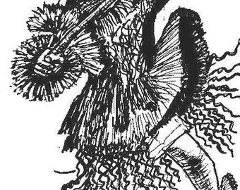 Digital Print African Dancer