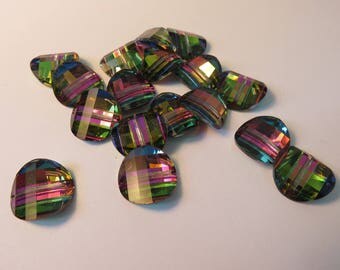 12 x art 5107 R or L col VITRAIL MEDIUM II - pagoda - 14 mm