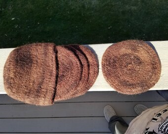 Chocolate Wool Felted Coaster Set