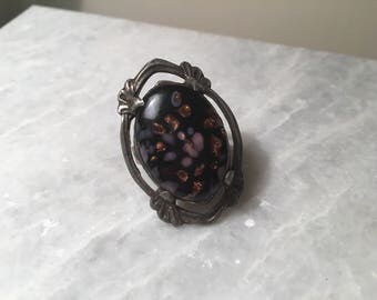 Vintage Glass Art Ring