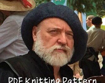 PDF Knitting Pattern, Scottish Highlands Tam, Scottish Bonnet Beret, Hand knit, hand felted