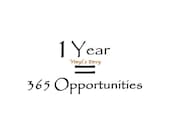1 Year = 365 Opportunities - Wall Decal - Vinyl Wall Decals, Wall Decor, Inspirational Decor, Motivational Decor, Workout Decal
